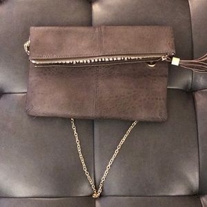 Brown and gold purse